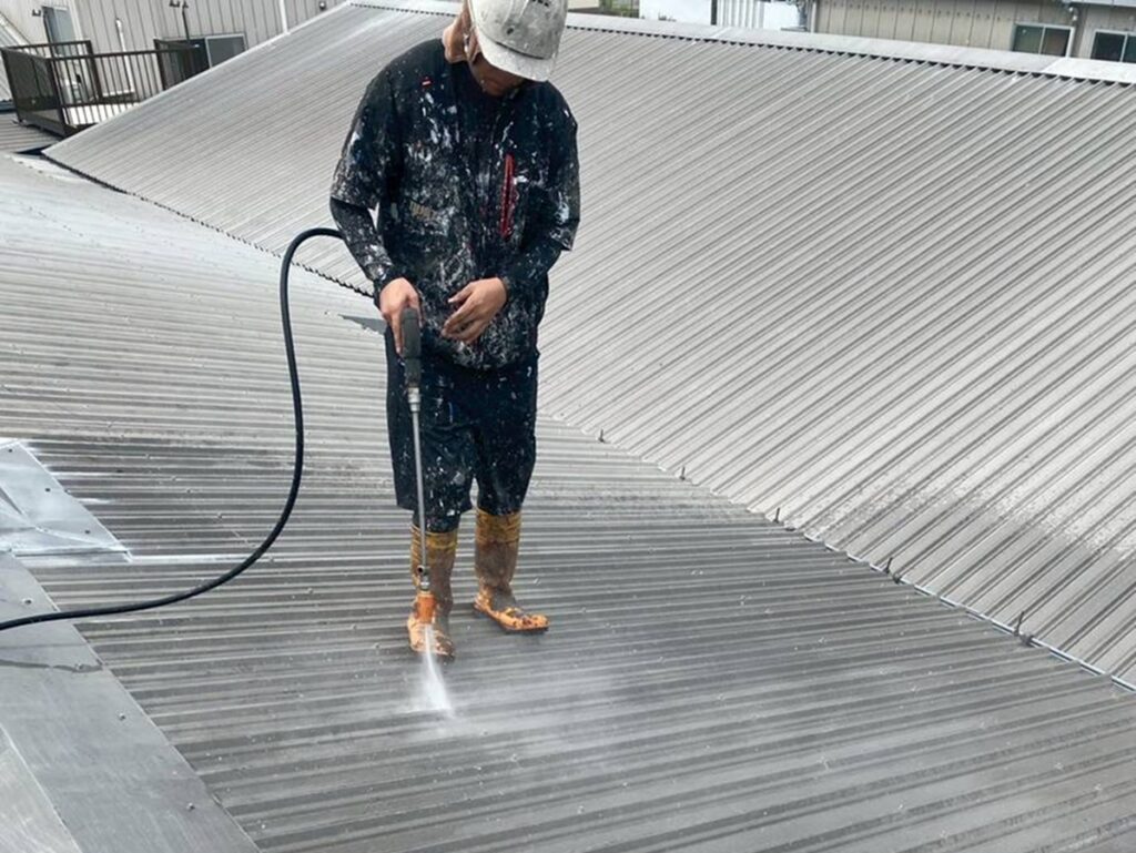 屋根高圧洗浄施工写真