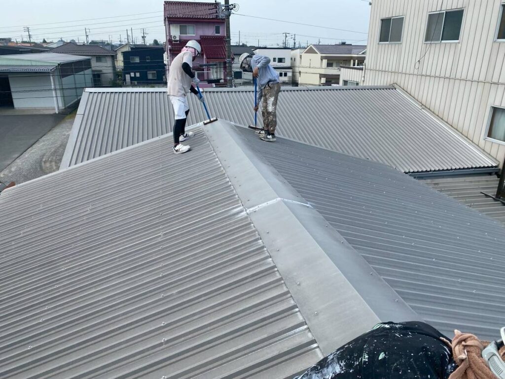 屋根ケレン作業施工写真