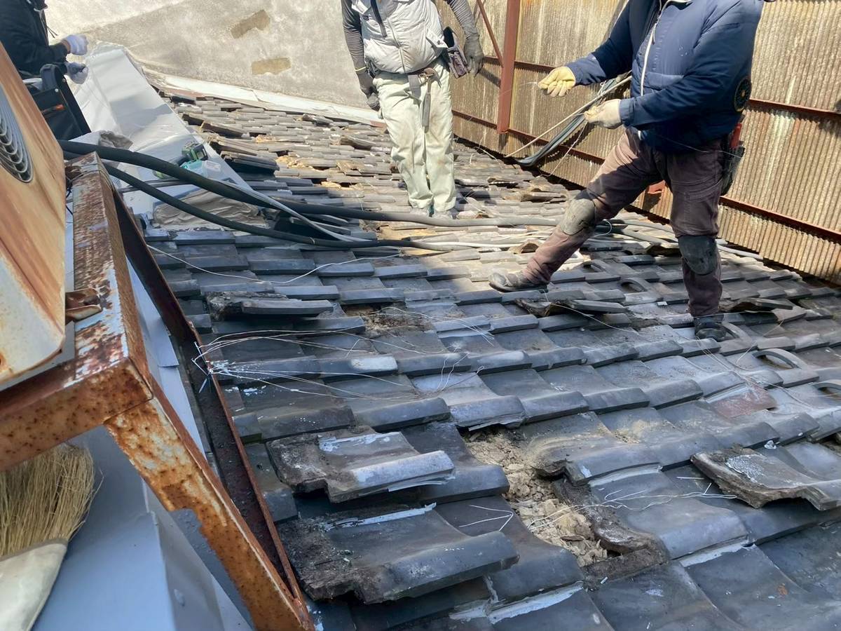 柳ケ瀬屋根カバー工法施工前写真