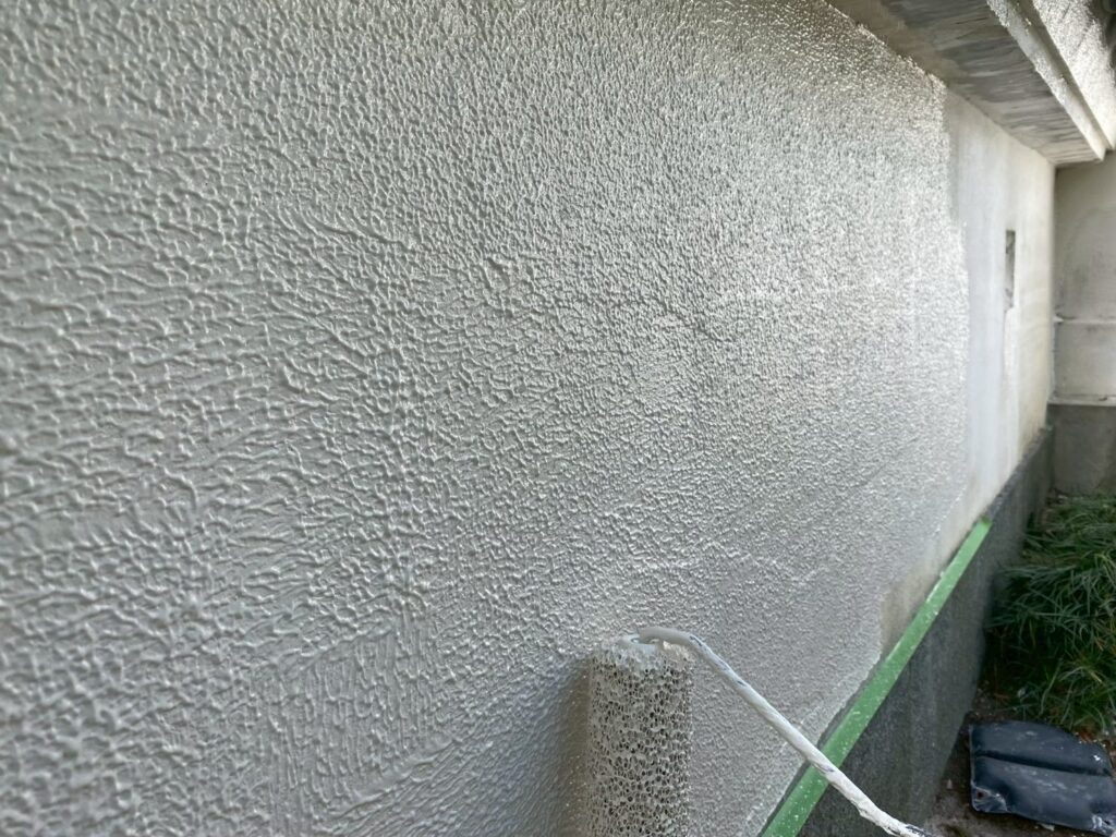 擁壁上塗り施工写真